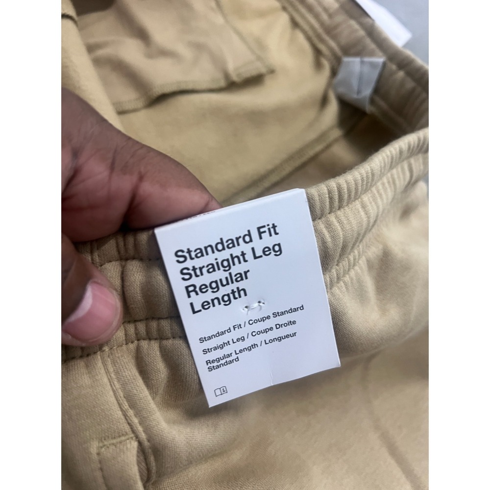 Nike Sweatpants Womens 2XL Beige Fleece Straight Leg Drawstring Activewear NWT - Picture 6 of 7